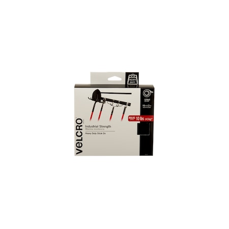 Velcro Brand Industrial Strength StickyBackR HookLoop, Black 445385